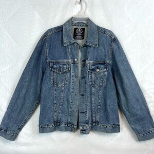 Men’s Monte Carlo Button Front Denim Jean Jacket / Medium